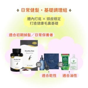 日常健髮基礎調理組 口服加外用打造健康毛囊基礎 適合初期掉髮