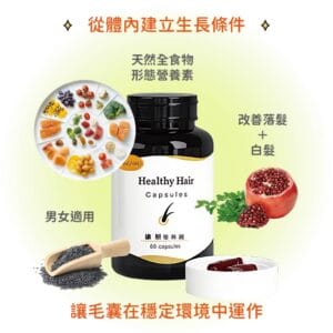 健髮膠囊天然營養補充 改善落髮與白髮問題 男女適用