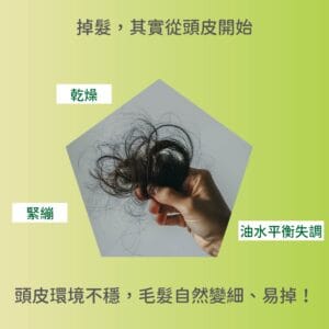 掉髮原因解析｜頭皮乾燥與油水平衡失調導致落髮