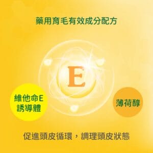 育毛有效成分｜維他命E與薄荷醇促進頭皮循環