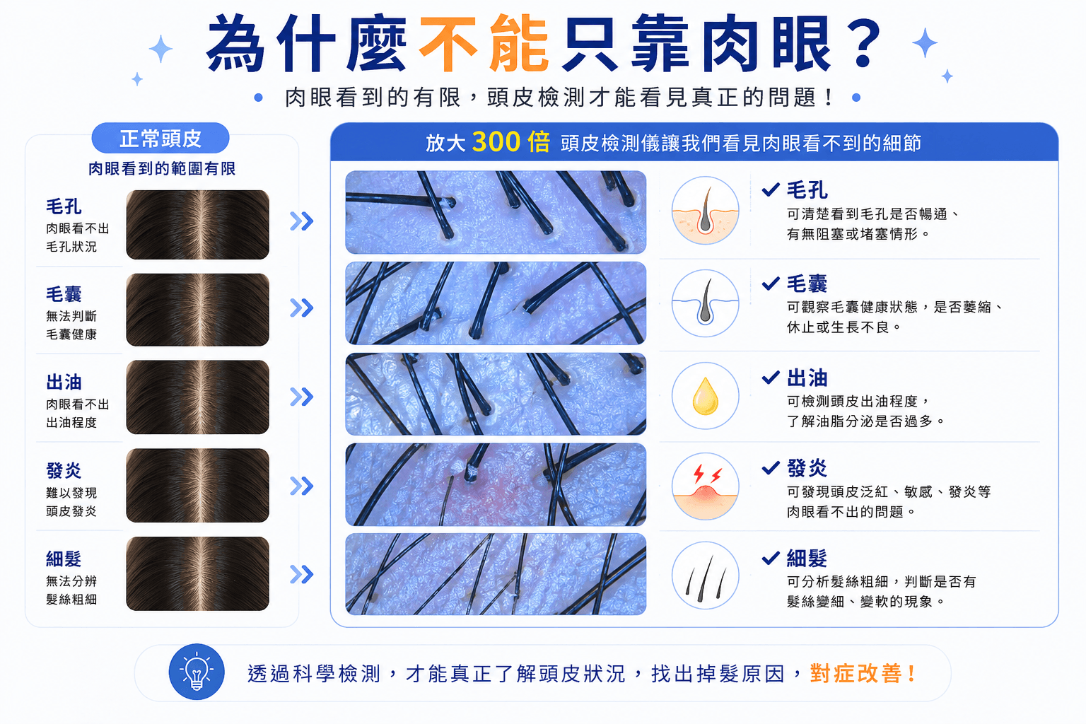 士林掉髮300倍頭皮檢測觀察毛囊與細髮
